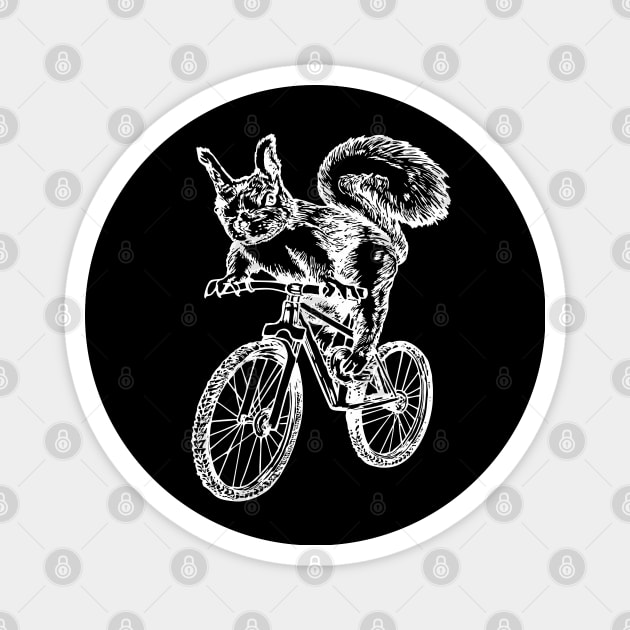 SEEMBO Squirrel Cycling Bicycle Cyclist Bicycling Bike Biker Magnet by SEEMBO